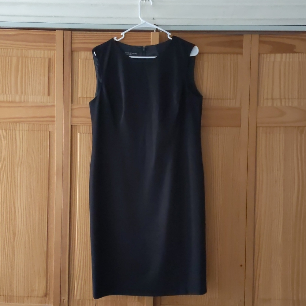 Jones New York Black Sleeveless Dress Size 14